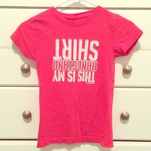 Pink “handstand shirt”